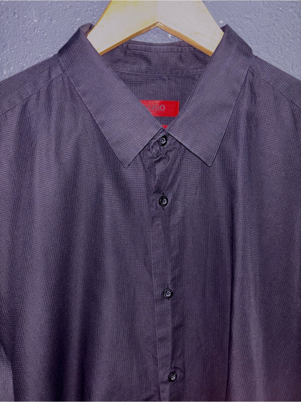 Hugo Boss Men's French Cuff Dark Navy Dress Shirt